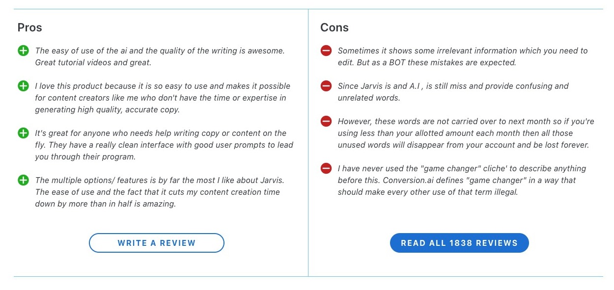 Pros and cons about Jasper